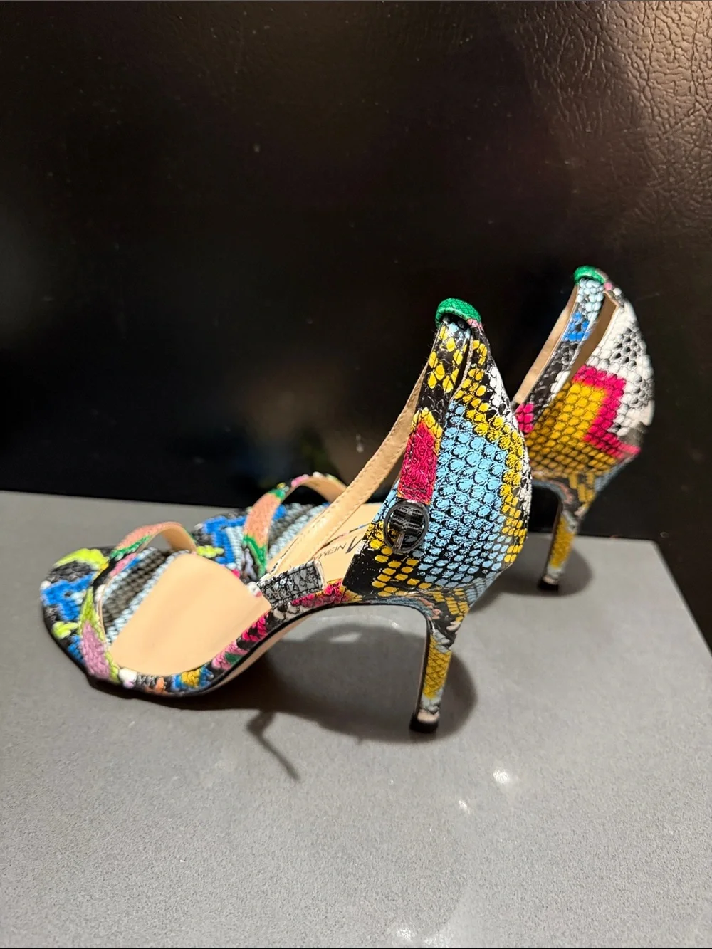 Neiman Marcus snakeskin multi colored heels in a size 61/2M - Picture 4 of 7